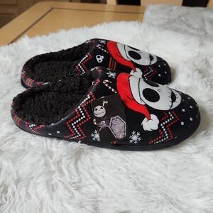 The night before Christmas black Christmas slippers women's size XL 10